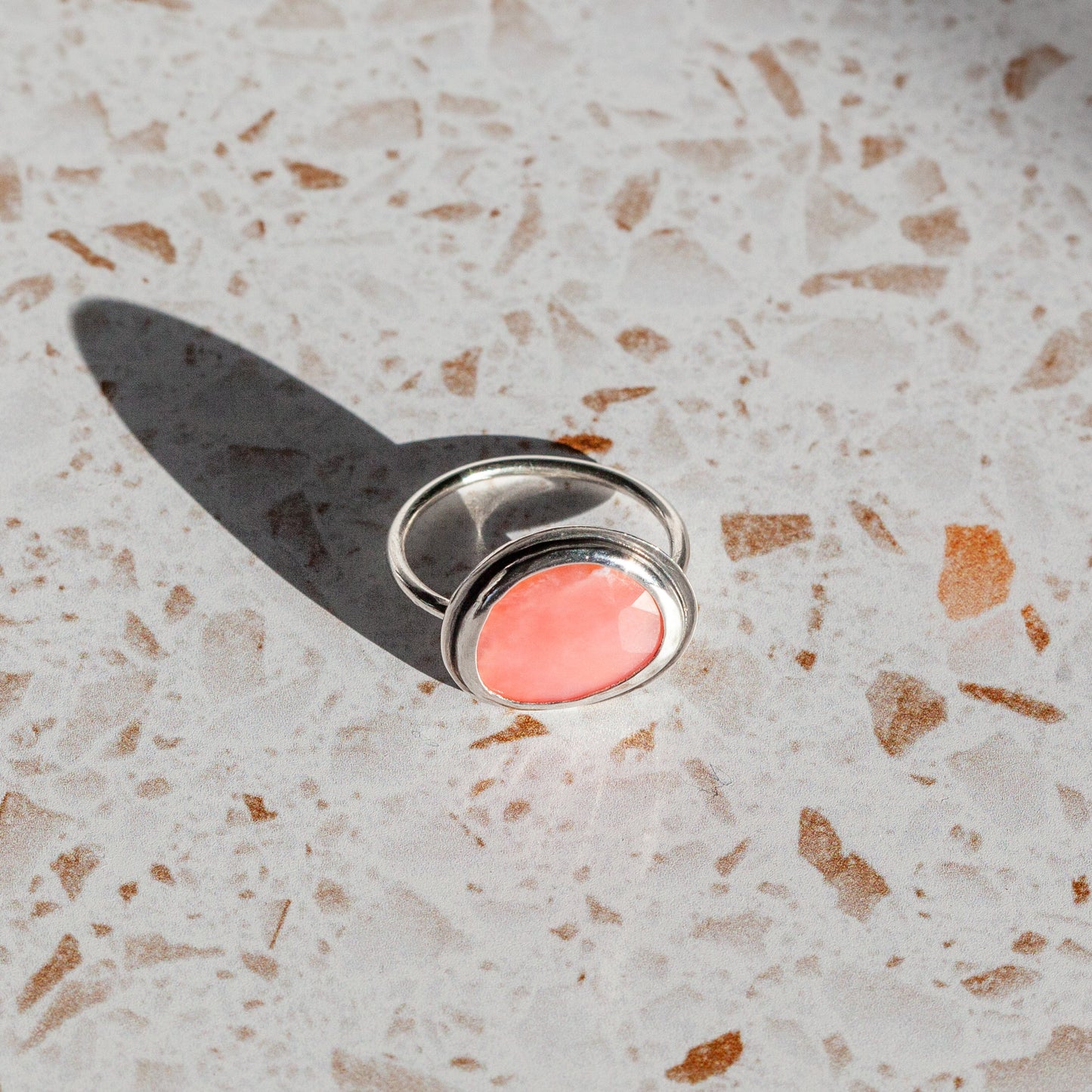 Chunky Pink Opal Ring - Size 10