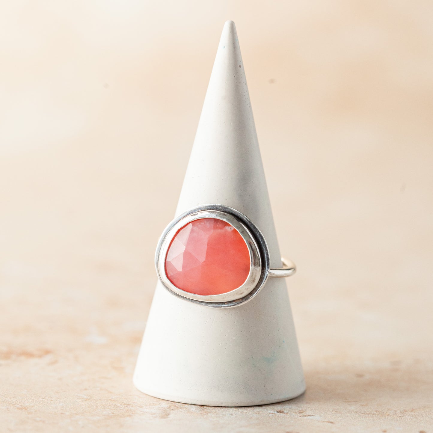 Chunky Pink Opal Ring - Size 10