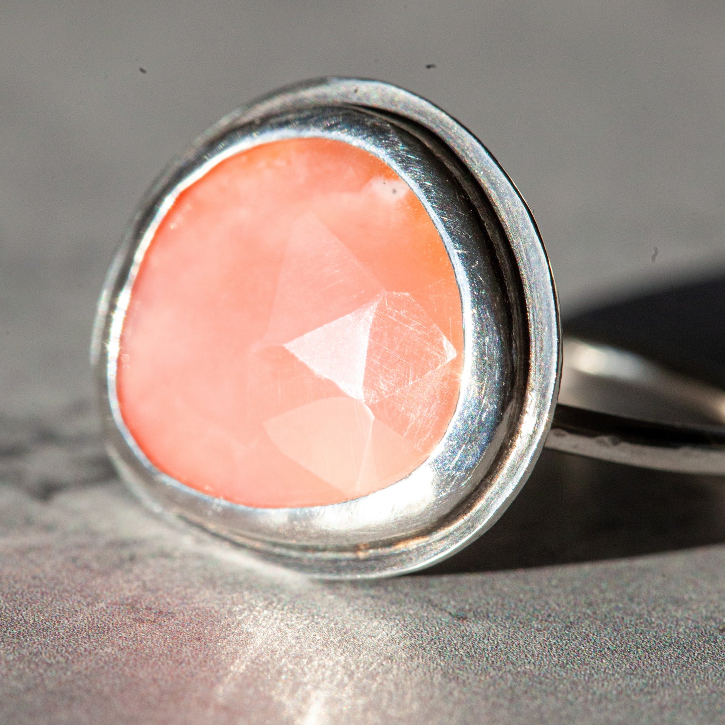 Chunky Pink Opal Ring - Size 10