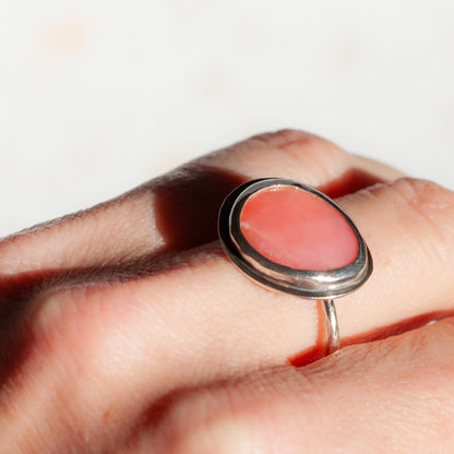 Chunky Pink Opal Ring - Size 10
