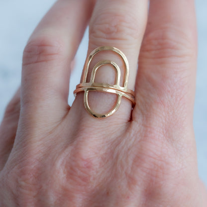 Double arch ring - Made to order