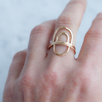 Double arch ring - Made to order